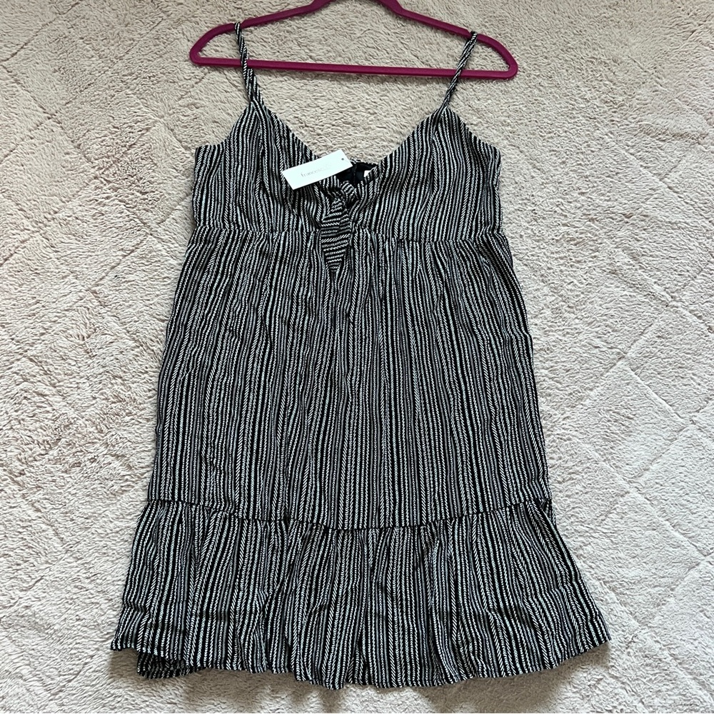 NWT Francesca's MiAmi Mini Dress Preppy Stretchy Whimsical Homecoming Sz L
